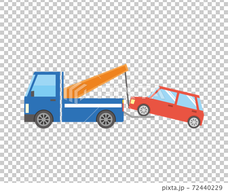 レッカー車で運ばれる車のイメージ 72440229