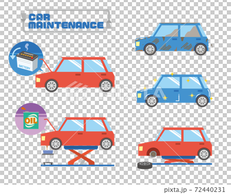 車の整備のイメージイラストセット 72440231
