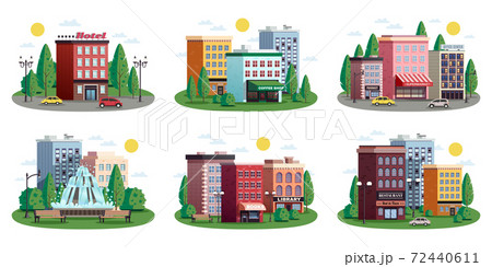Town Houses Summer Compositions Set Town Houses Summer Compositions Set 72440611