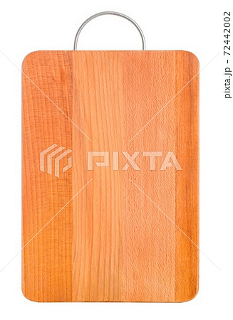 Cutting wooden board with metal handle / isolated on white background. Cutting wooden board with metal handle / isolated on white background. 72442002