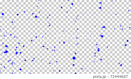 紙吹雪 青 パーティクル キラキラ 透過背景 別verあり のイラスト素材