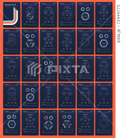 Modern infographic vector elements for business brochures. Use in website, corporate brochure, advertising and marketing.. Modern infographic vector elements for business brochures. Use in website, corporate brochure, advertising and marketing.. 72444775