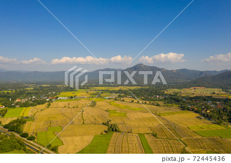 Aerial view at Mae On District, Chiang Mai. 72445436