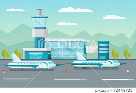 Airport Orthogonal Illustration 72445729