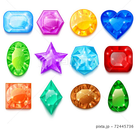 Set Of Colorful Gems Set Of Colorful Gems 72445736
