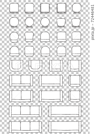 Interior Illustration Material Floor Plan Chair Stock Illustration