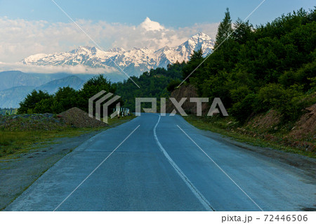 Ushguli village in the mountains 72446506