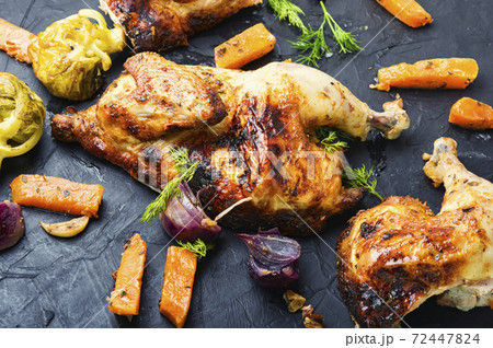 Appetizing grilled poultry meat. Appetizing grilled poultry meat. 72447824