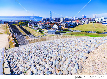 五色塚古墳 兵庫県 神戸市 五色塚古墳 兵庫県 神戸市 72448243