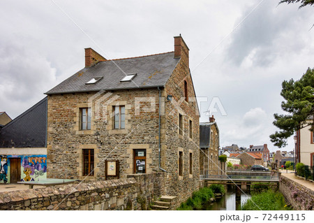 Beauport Abbey in Paimpol exterior view, town of Paimpol, department of Cotes d'Armor, Brittany, France 72449115