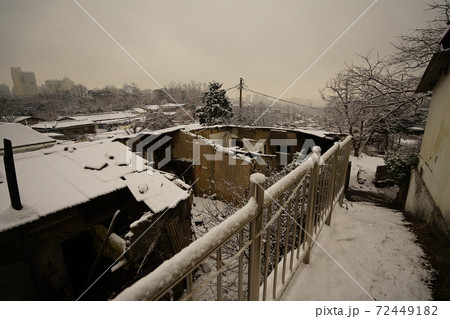 冬 雪景色 川 72449182