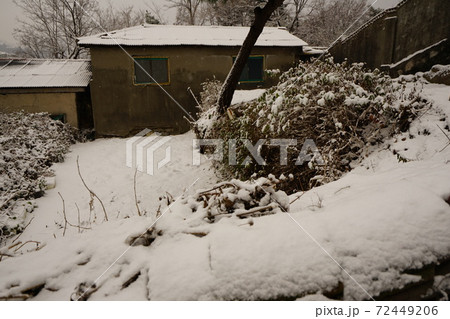 冬 雪景色 川 72449206