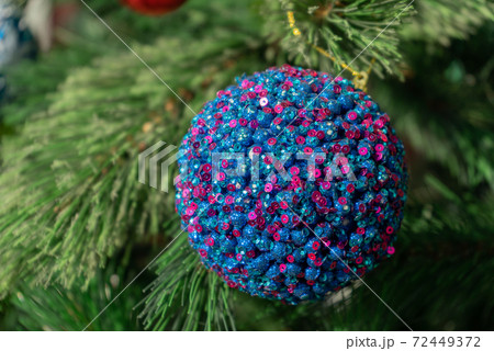 Classic blue for 2020 Toy ball on Christmas tree 72449372