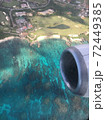 飛行機からの沖縄の海 72449385