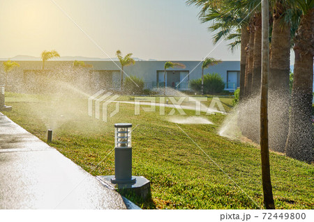 Garden automatic irrigation system. Smarter lawn sprinkler system 72449800