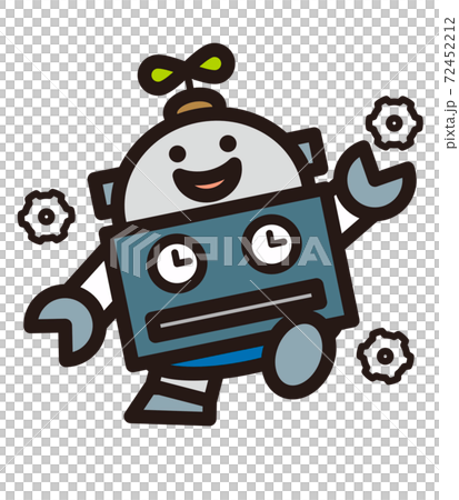 かわいいロボットのキャラクターのイラスト素材