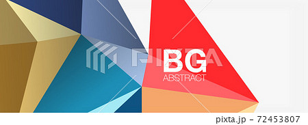 3d mosaic abstract backgrounds, low poly shape geometric design 72453807