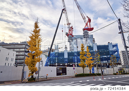 ビル建設現場 東京都品川区 ビル建設現場 東京都品川区 72454384