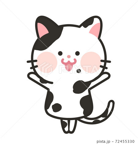 牛柄の猫 イラスト 年賀 丑年 牛柄の猫 イラスト 年賀 丑年 72455330