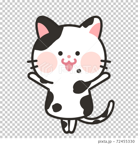 牛柄の猫 イラスト 年賀 丑年 牛柄の猫 イラスト 年賀 丑年 72455330