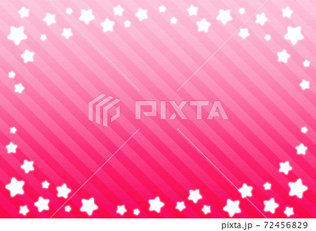 ストライプと星のフレーム 背景 ピンクのイラスト素材