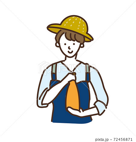 農業 農家 女子 ゆる イラスト 6次産業化 六次産業化のイラスト素材