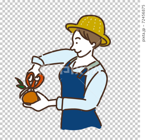農業農民女孩鬆散的插圖 72456875