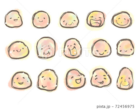あふれる笑顔たくさん 幸せにこにこセットのイラスト素材