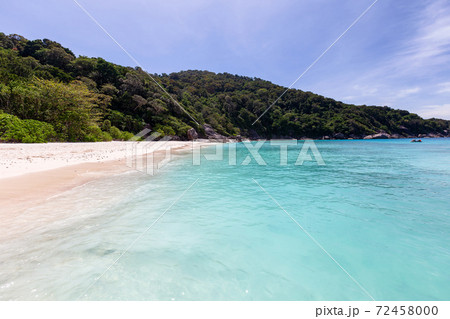 Beautiful nature of the islands in the Andaman Sea during the absence of tourists due to the Coronavirus disease (COVID-19) at Similan Islands, Mu Ko Similan National Park. 72458000