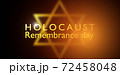 International holocaust remembrance day, star of david on dark background 72458048