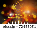 International holocaust remembrance day, star of david on dark background 72458051
