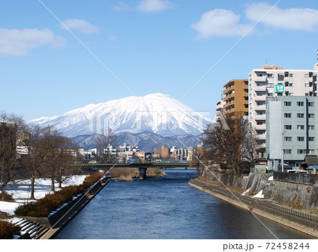 旭橋から岩手山 72458244