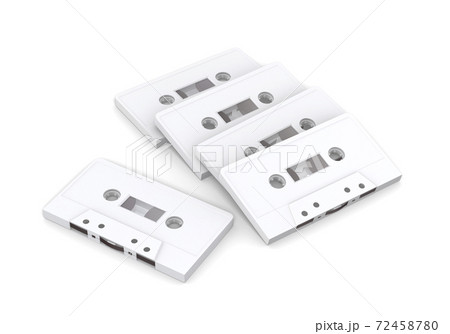 mockup audio music retro cassette tapes , 3d rendering 72458780
