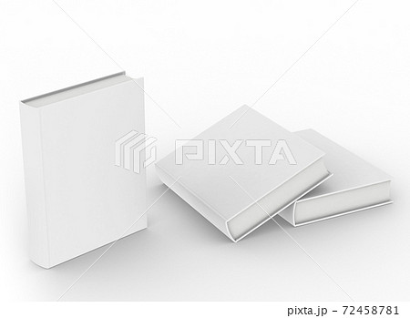 template empty hardcover book mockup set , 3d rendering 72458781
