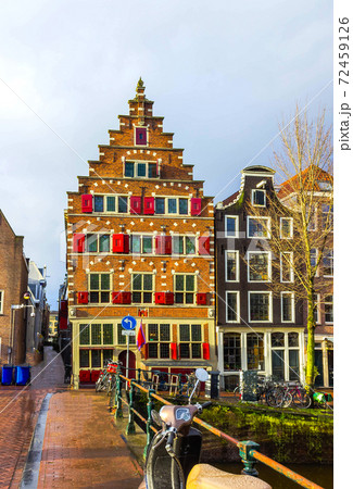 Medieval buildings in Amsterdam the Netherlands 72459126