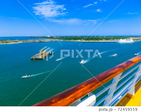 Cape Canaveral, USA. The arial view of port Canaveral from cruise ship Cape Canaveral, USA. The arial view of port Canaveral from cruise ship 72459559