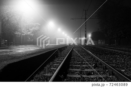 Fpggy night with railroad track 72463089