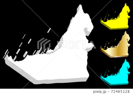 3D map of United Arab Emirates 3D map of United Arab Emirates 72465128