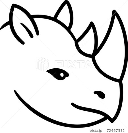 Cartoon rhino head Cartoon rhino head 72467552