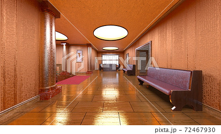 ホテルのエントランスのイラスト素材