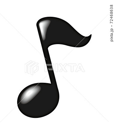 8分音符 音楽 ミュージック 楽典 イメージ イラスト アイコンのイラスト素材