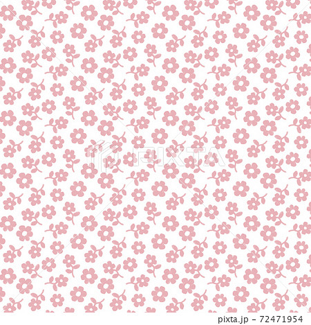 背景 レトロな小花柄 ピンクのイラスト素材