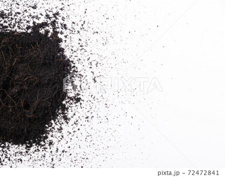 Top view of fresh soil or dirt earth section with mulch Top view of fresh soil or dirt earth section with mulch 72472841