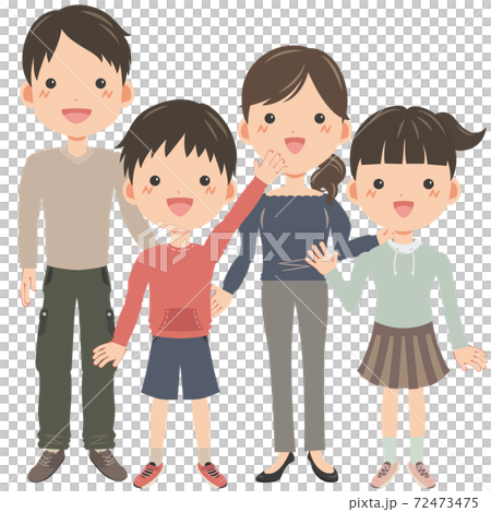 Family of four men and women Family of four men and women 72473475