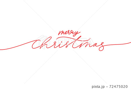 Merry Christmas vector brush pen red lettering. Merry Christmas vector brush pen red lettering. 72475020