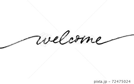 Welcome word hand drawn vector line calligraphy. Welcome word hand drawn vector line calligraphy. 72475024