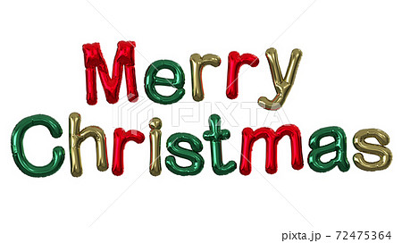 クリスマスのバルーンの3Dイラストレーション 72475364