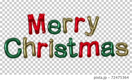 クリスマスのバルーンの3Dイラストレーション 72475364