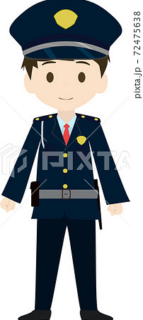 かわいい警備員のイラスト かわいい警備員のイラスト 72475638