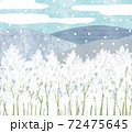 冬の山の風景 72475645